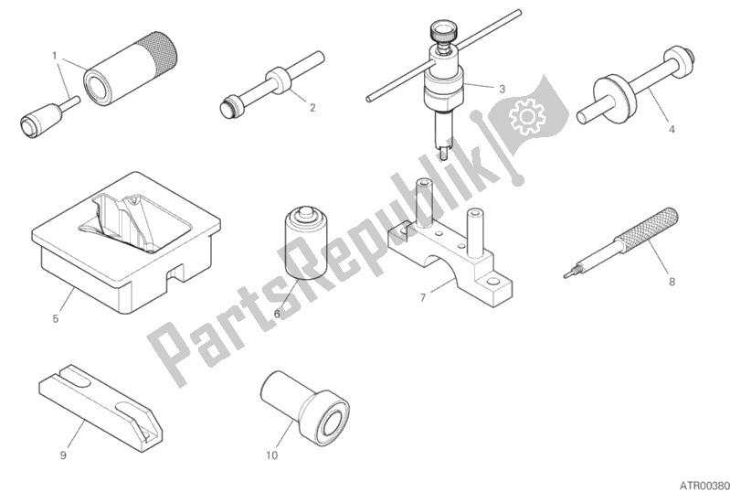 Todas las partes para 01c - Herramientas De Servicio De Taller (motor) de Ducati Superbike Panigale V4 Speciale USA 1100 2018
